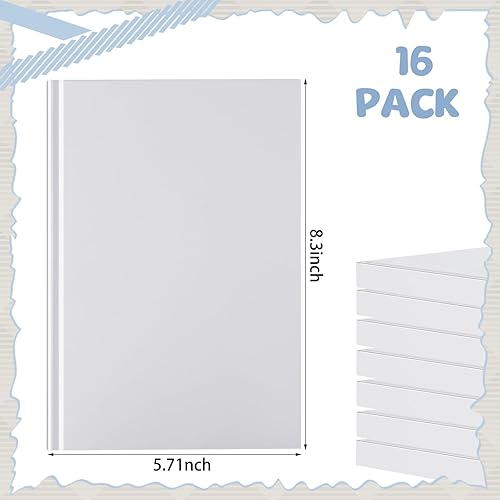 Miniatura 2 de Henoyso 16 cuadernos en blanco A5 a granel, 100 hojas200 páginas, cuadernos de manualidades sin forro, cuadernos de bocetos de papel kraft de tapa