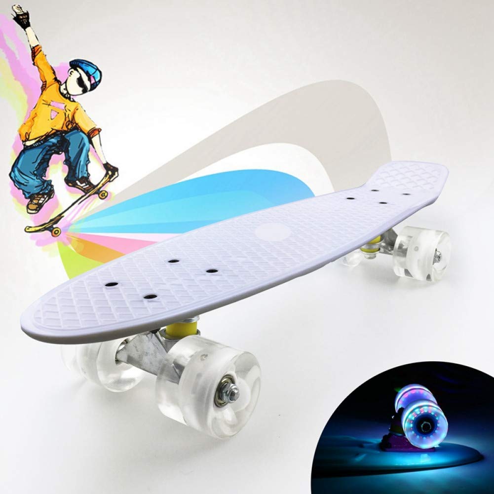Mini Cruiser, Skateboard for Beginners Kids, 22inch PP Panel Child Skateboard,for Outdoor Sport Fish Board Non-Slip Deck