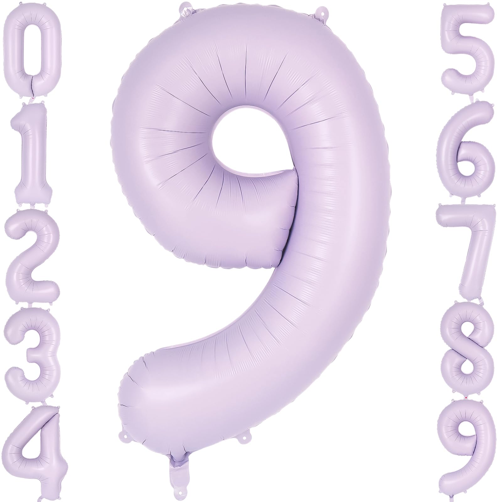Amazon.com: Light Purple Number 9 Balloon, 40 Inch Big Large Foil