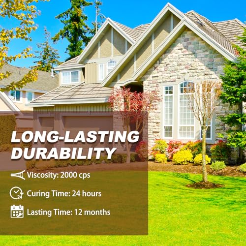 Image of Rocks Glue for Landscaping, 0.5 Gallon Mulch Glue, Fast-Drying Adhesive for Rock, Gravel & Mulch, Non-Toxic, Long-Lasting Stabilizer for Pine Straw, Pebbles & Weed Barrier, Strong Spray for Outdoor
