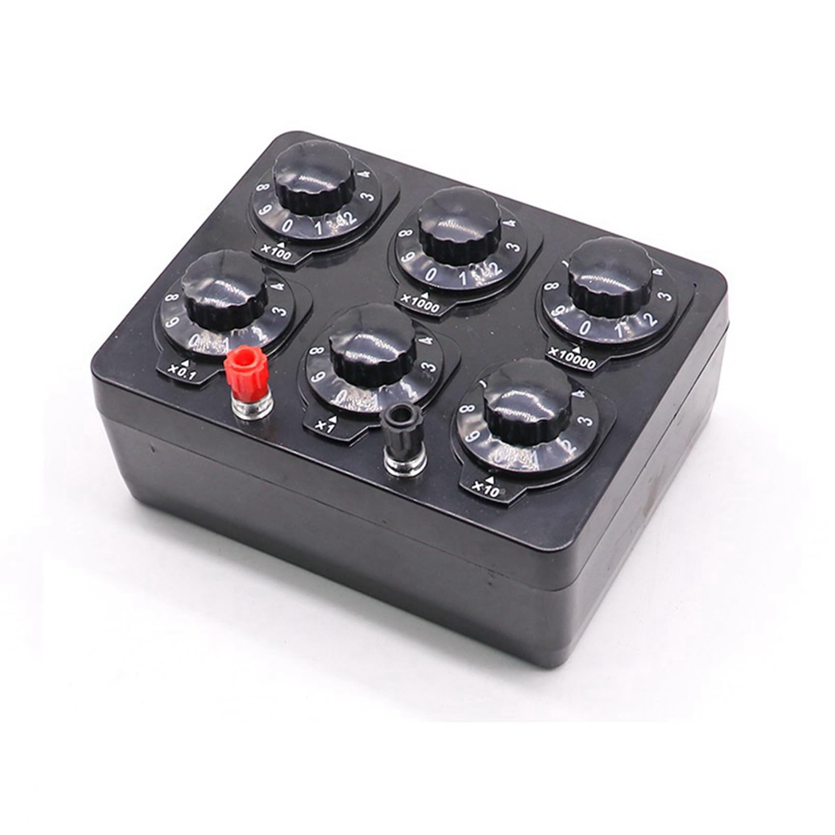 2X 0-99999,9 Ohm Einfache Widerstandsbox Präzisions-Widerstand mit Variabler Dekade, Lehrinstrument, Lehrwiderstandsbox