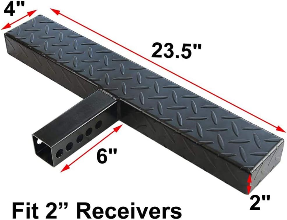 KAYCENTOP Universal Hitch Step Anti Slip and Rust Towing Bumper Guard Black Hitch Steps for Most Cars SUV Trucks Pickups with Pin Fits 2 Inch Receivers