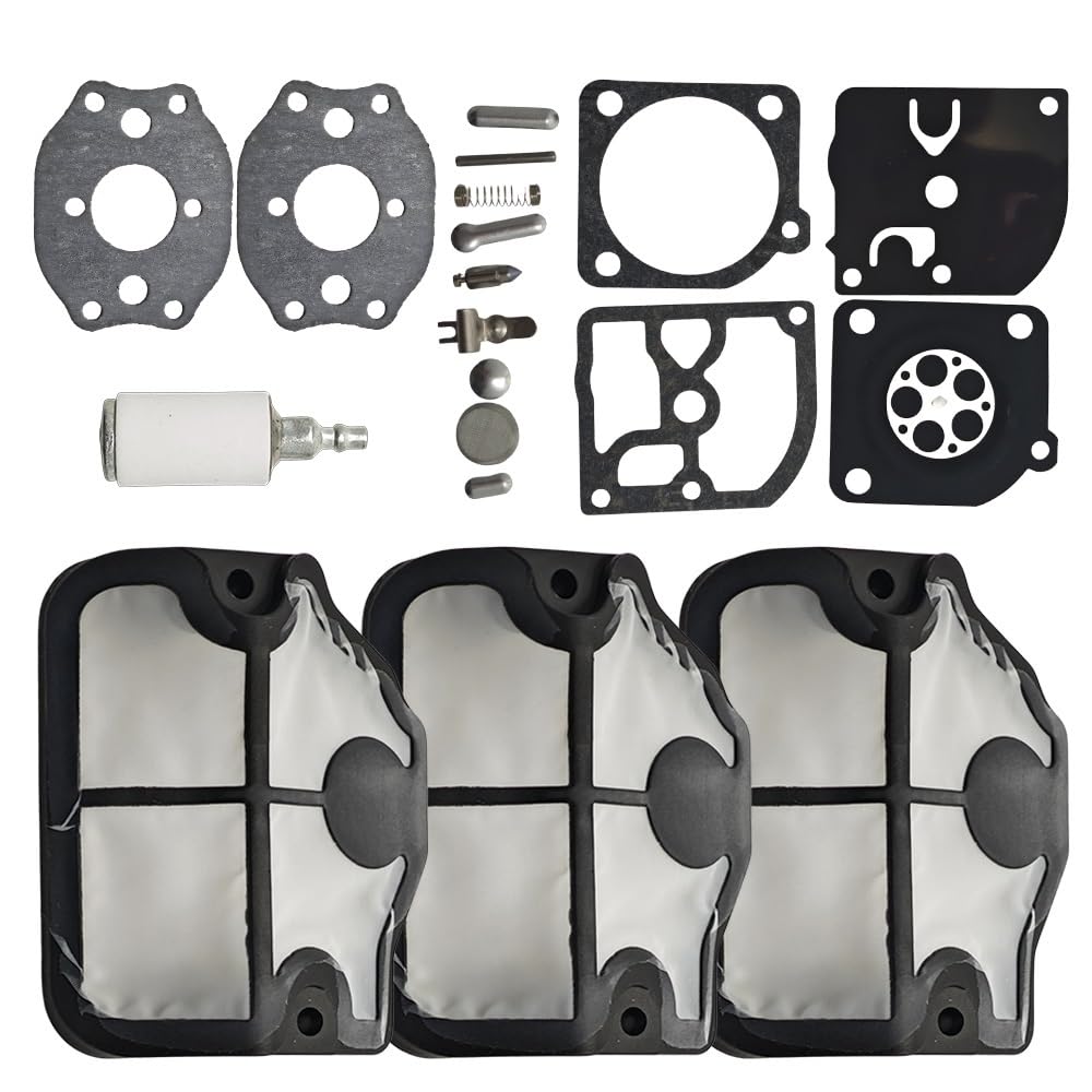 Kit carburateur et filtre à air pour l'entretien hivernal de tronçonneuse 136
