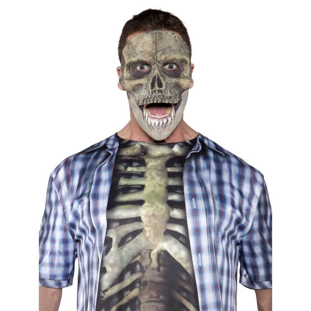 Underwraps Máscara de calavera para hombre, gris, talla única