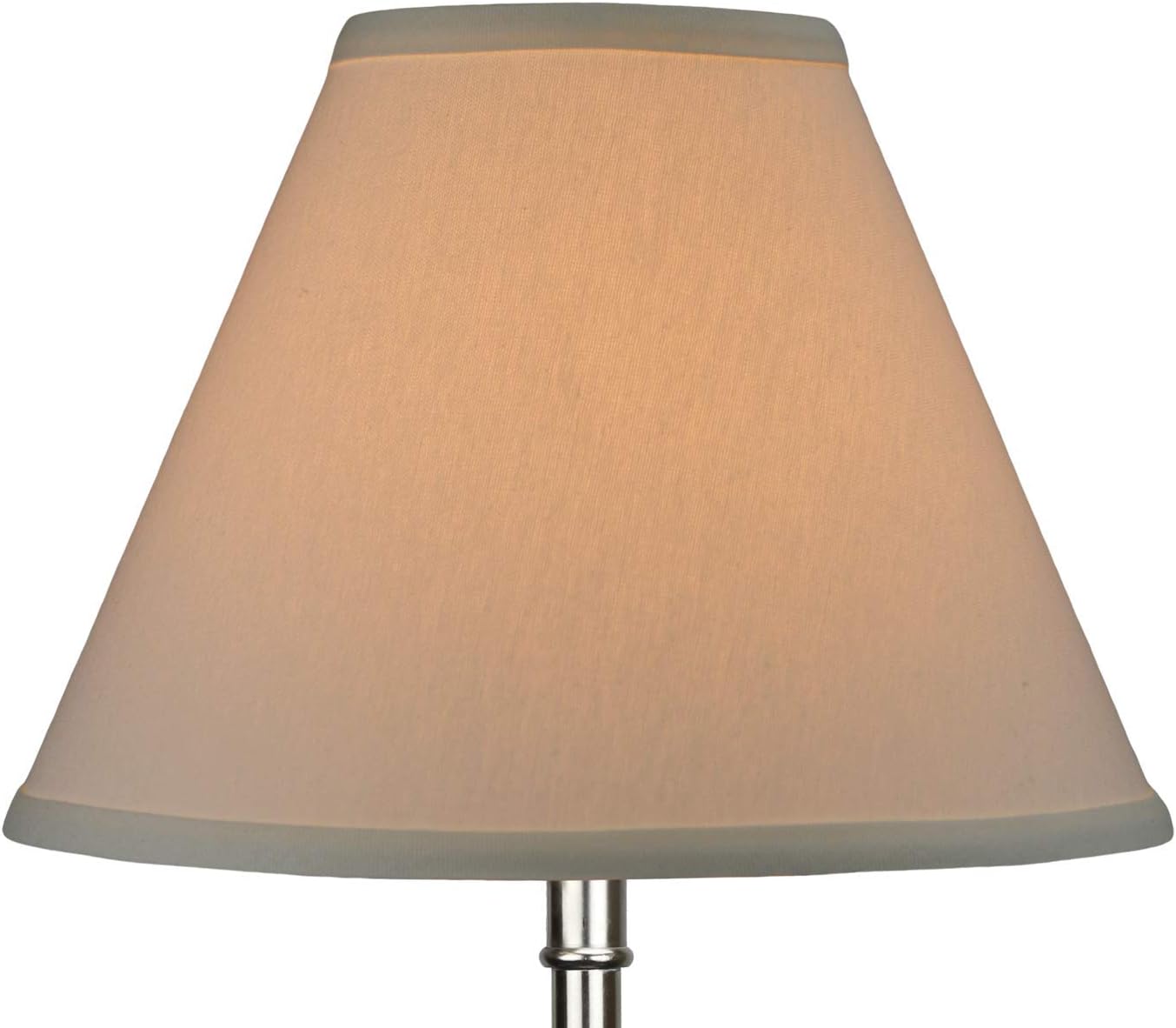 FenchelShades.com Lampshade 5" Top Diameter x 12" Bottom Diameter x 9" Slant Height with Washer (Spider) Attachment for Lamps with a Harp (Cream)