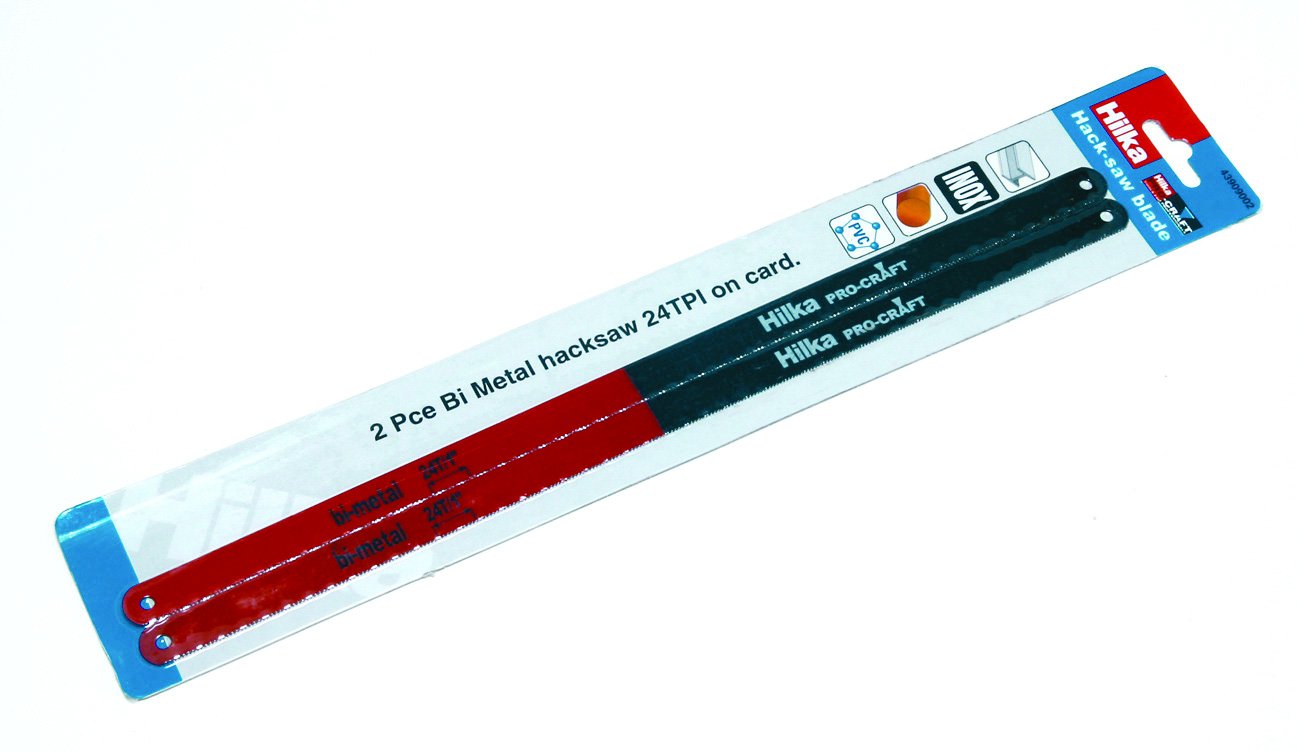 Hilka 43909002 Bi Metal Hacksaw Blades 300Mm 24 Teeth Per Inch Pack Of 2 5013433909029