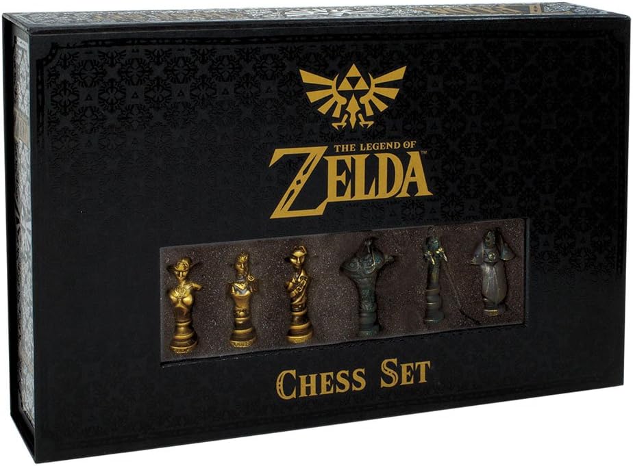 USAOPOLY The Legend of Zelda Chess Set | 32 Custom Sculpt Chesspiece | Link vs. Ganon | Themed Chess Game from The Nintendo Zelda Video Games