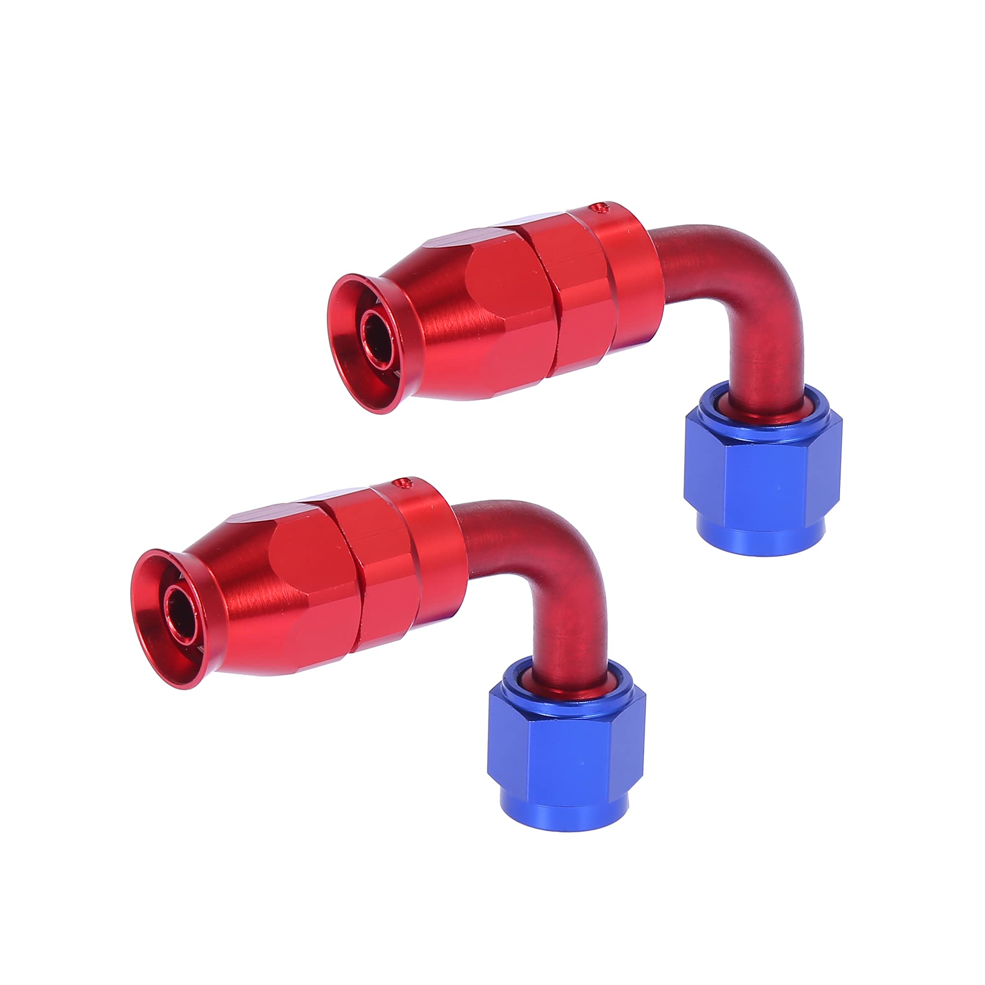 Racor AN6 90 grados giratorio de aluminio anodizado para mangueras automotrices de coche