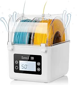 Sovol Filament-droger, 3D geüpgraded filament, droogbox verwarming dryer box filament opbergdoos, 2 kg filament-houder, voor PLA/ABS/TPU/andere 3D-printmaterialen
