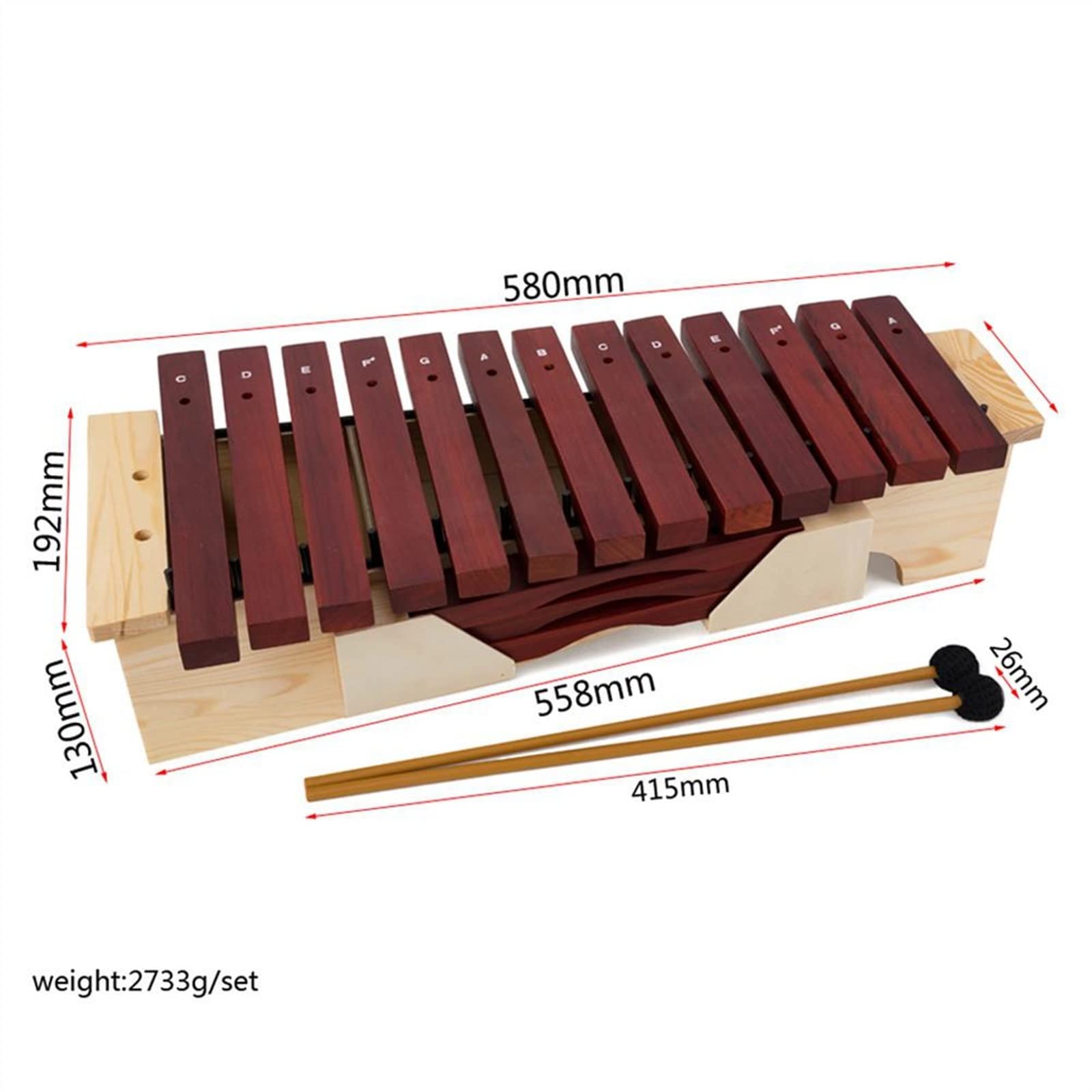 Percussão Musical Strumento a percussione per pianoforte strumento a percussione glockenspiel piastra in alluminio strumento per l'insegnamento della musica AIDS Xilofoni