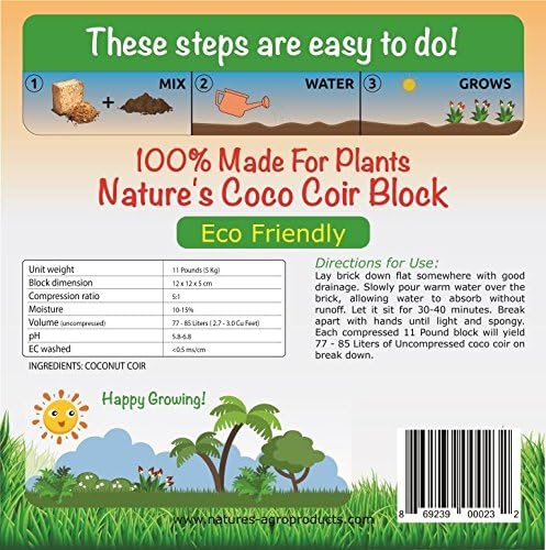 Nature's Premium Coco Coir 11-Pound Block