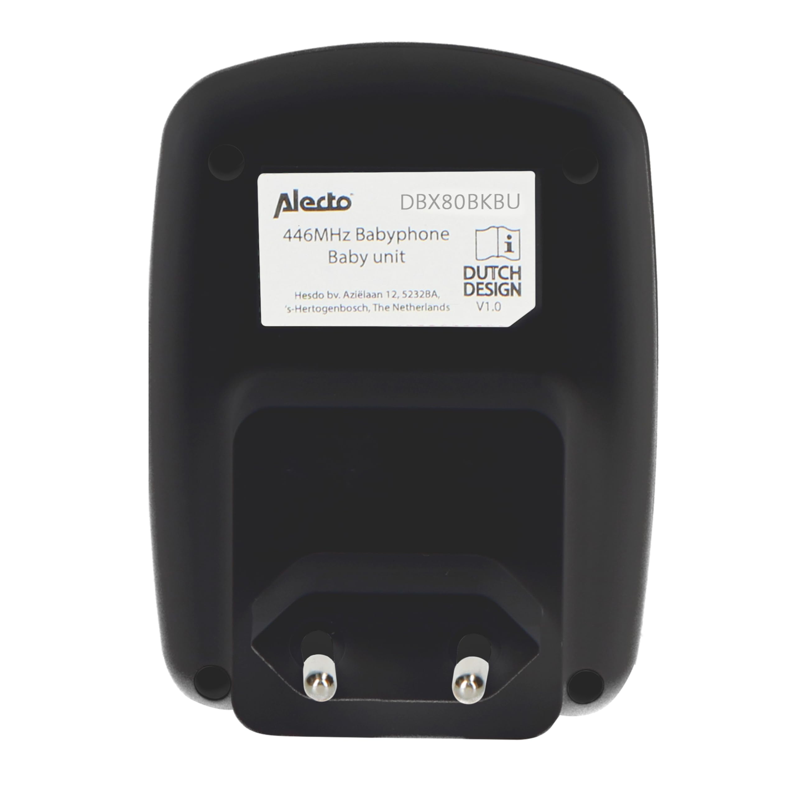 Alecto Unité bébé supplémentaire pour babyphone DBX80BK - Babyphone avec portée de 3 km - Rechargeable et fonction VOX - Noir