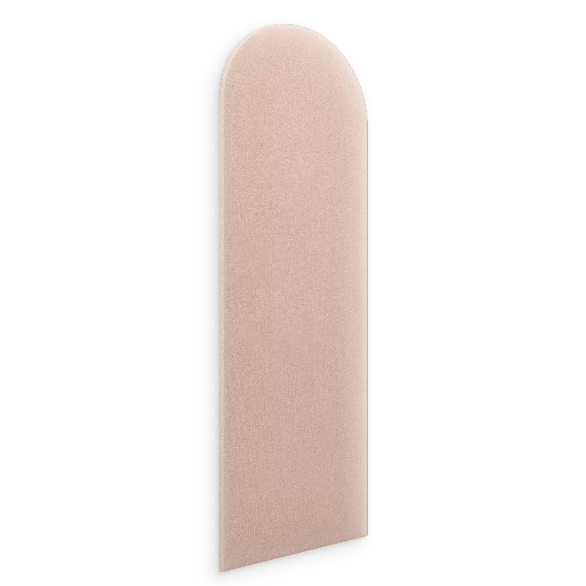 murando - Wall cushion as a headboard for a bed Oval Velvet Premium 60x20 cm - Padded wall panel wall decoration for bedroom living room children's room - powder pink