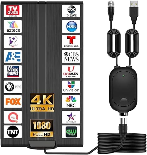 LUPATDY Antena de TV, 2023 actualizada para interiores y exteriores, antena de TV digital HD portátil, rango de más de 380 millas, compatible con