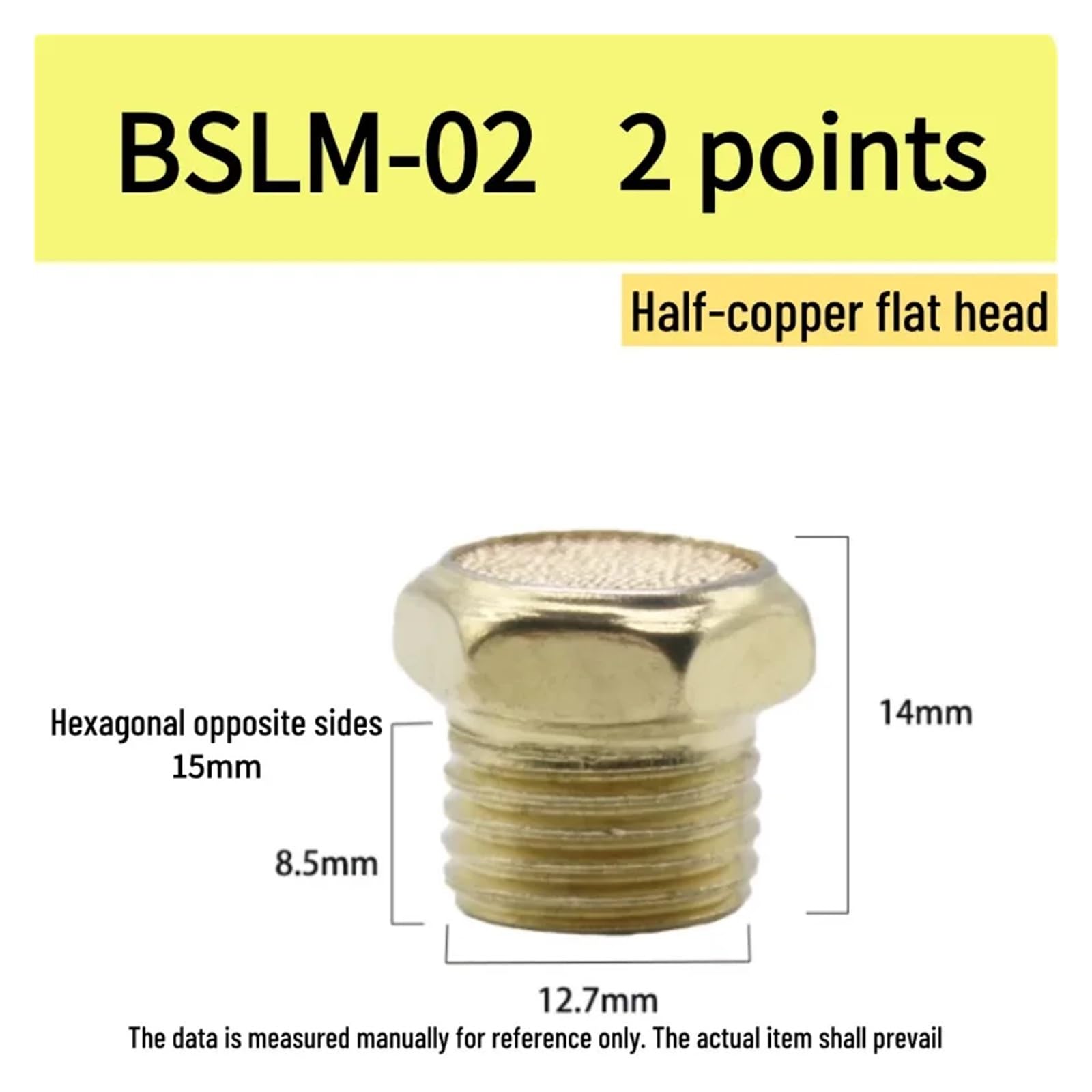 JJKKOZVQF BSLM-M5 BSLM-01 BSLM-02 BSLM-03 BSLM-04 BSLM-06 BSLM-1 inches Half copper, full copper Flat-head muffler,(B1ue)