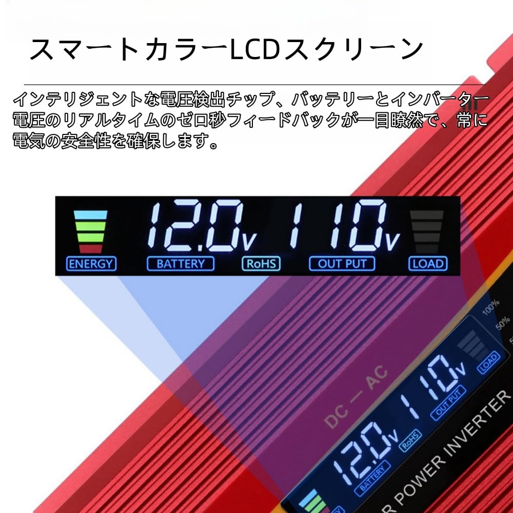 Amazon | WXQパワーインバーター1000w/3000W/4000W/6000Wカー