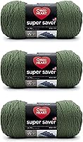 Vista 21 de Red Heart Super Saver - Hilo de salvia ligera, paquete de 3 unidades de 6.98 oz/7 onzas, acrílico, 4 medianos (peinado), 364 yardas, tejido/ganchillo