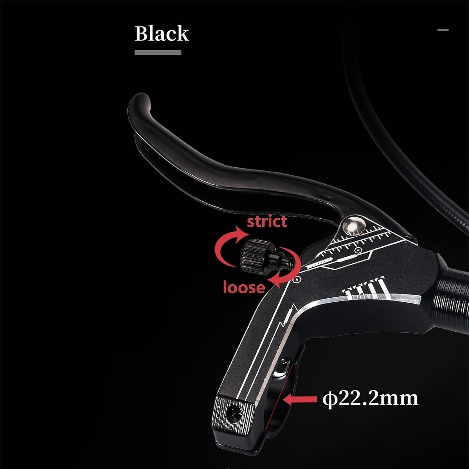 Hydraulic Disc Brake Set 4 Pistons Front 800mm and Rear 1400mm Hydraulic Brakes, Bicycle Brake Levers, Aluminum Alloy Mountain Bike Disc Brake Set for Most Bicycle