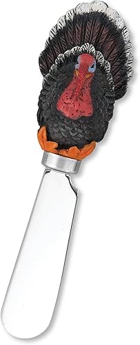 Miniatura 2 de Supreme Housewares Cuchillos esparcidores de queso y mantequilla, decoración de Acción de Gracias, mango de resina pintado a mano de 4 piezas con