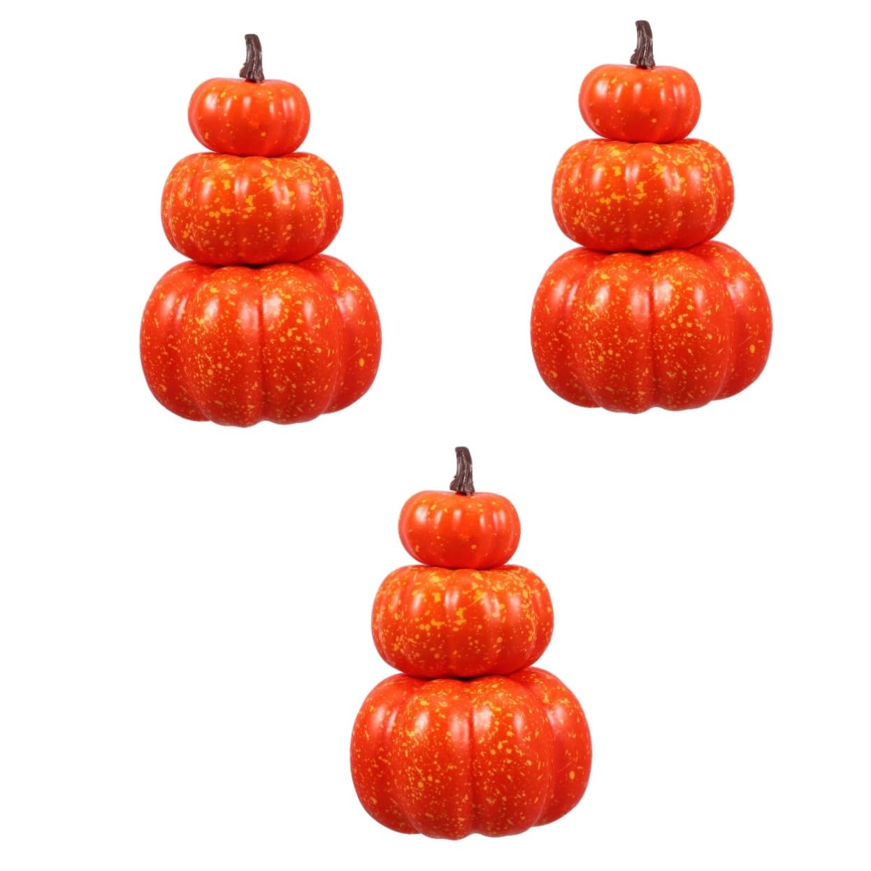DECHOUS 3stücke Künstliche Stapelbare Kürbis-deko Aus Schaum Für Halloween Und Erntedankfest Lebensnahe Vielseitige Herbstdekoration Für Zuhause Und Partys