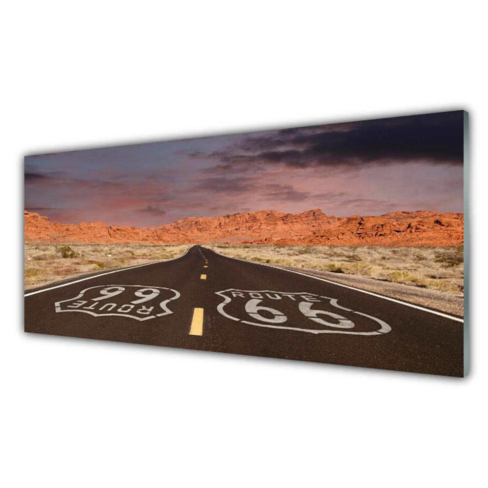 Tableau acrylique paysage route pour agrandir espace couloir