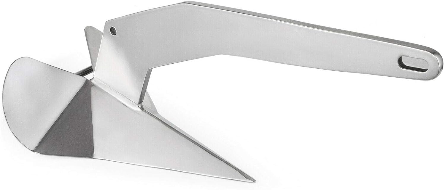 ISURE MARINE Stainless Steel Delta/Wing Style Boat Anchor Heavy Duty Triangular Anchor 11lb / 13lb / 16lb /17.5lb / 22lb / 33lb / 35lb Wing Style Triangle Anchor