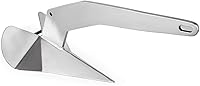 Vista 5 de ISURE MARINE Ancla triangular resistente de acero inoxidable estilo delta/ala para barco, 11 libras, 13 libras, 16 libras, 17.5 libras, 22 libras