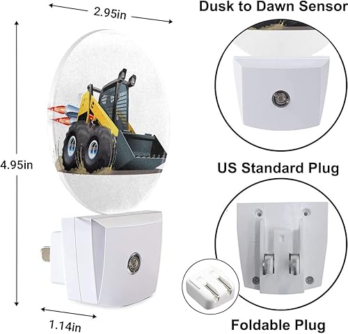 Miniatura 3 de Luces nocturnas de caricaturas para minicargador, enchufables a la pared, luz nocturna de juguete para niños, sensor de anochecer a amanecer,