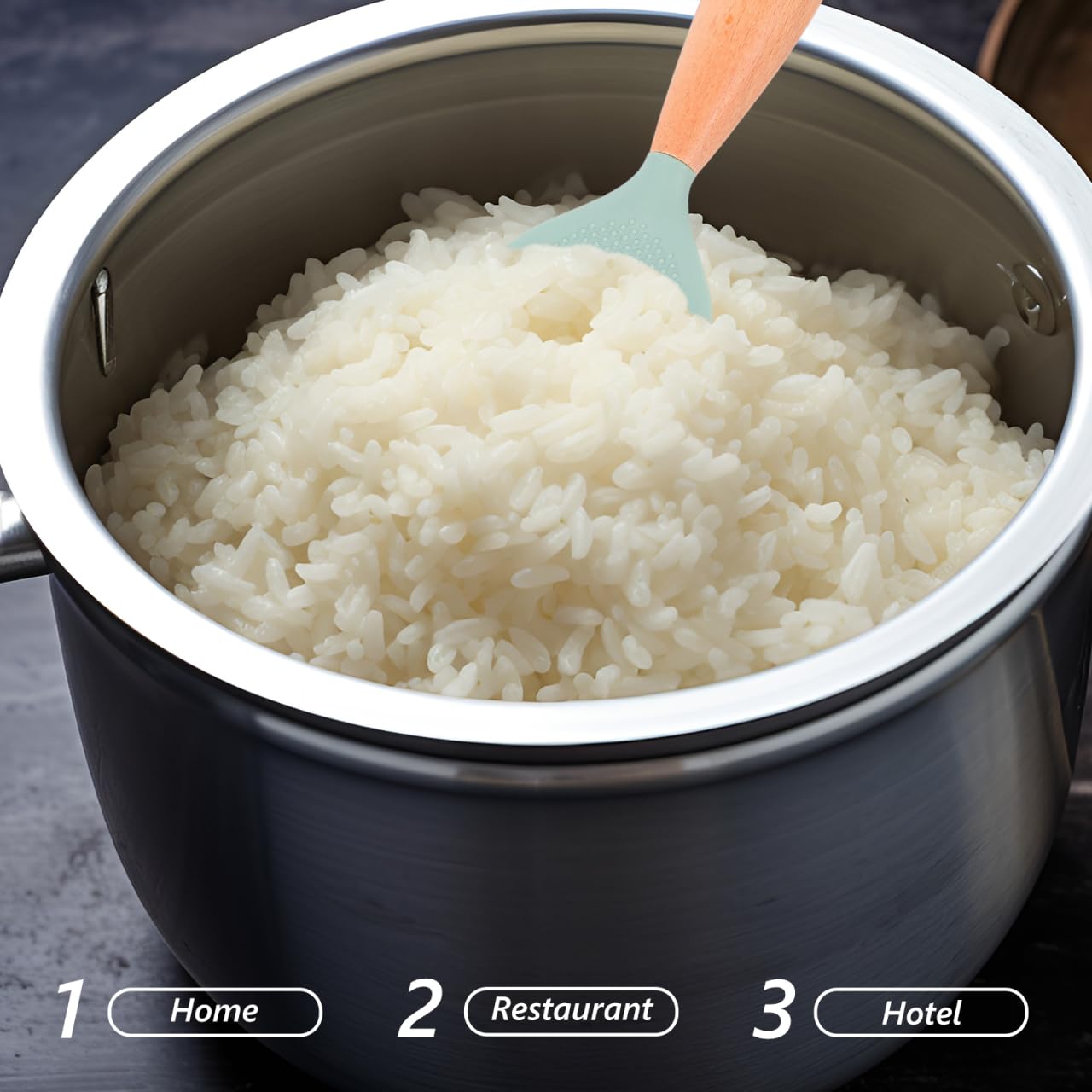 MAGICLULU Silicone Rice Paddle - Non Stick Spoon -5 MAGICLULU Silicone Rice Paddle - Non Stick Spoon -5