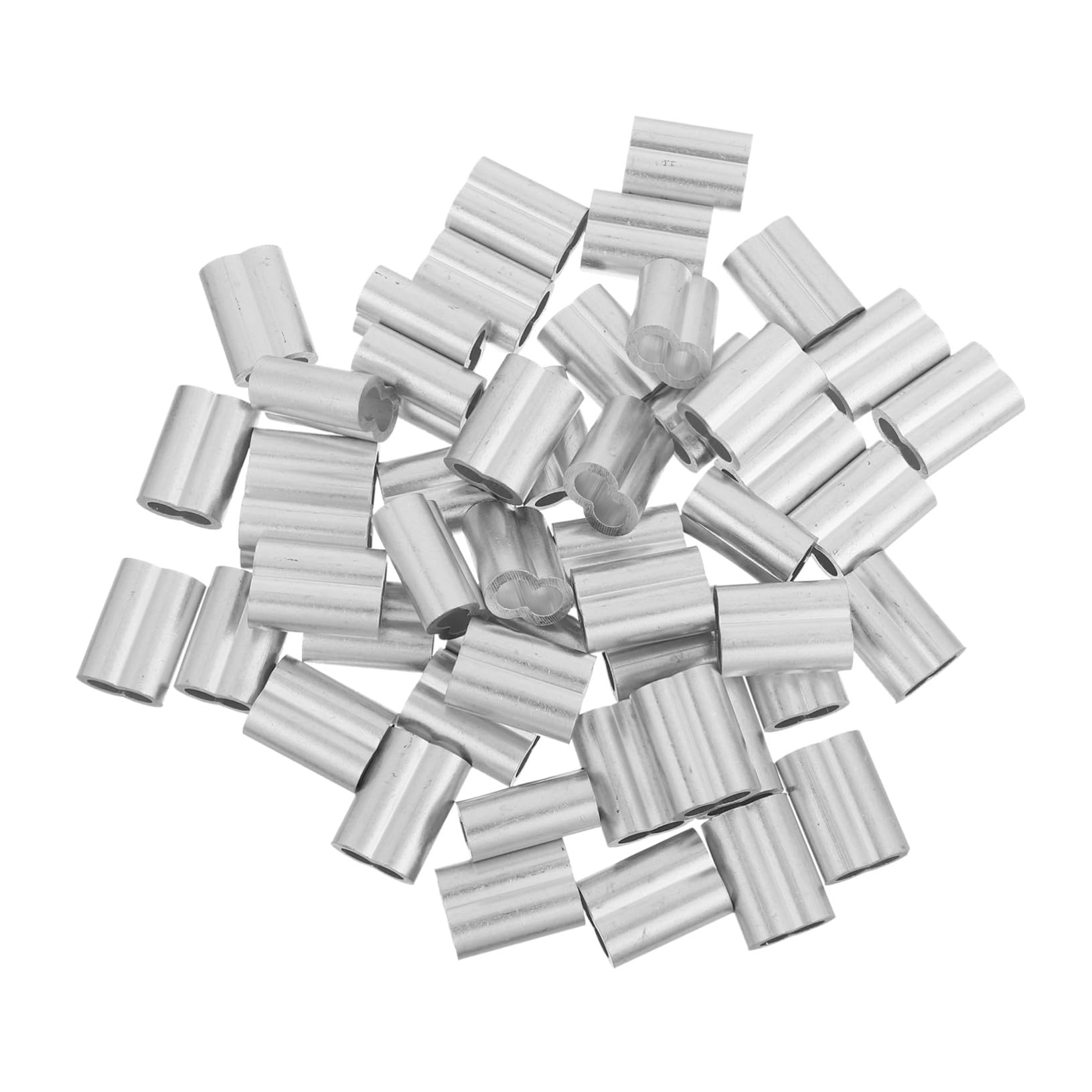 ABOOFAN 600 Pezzi Manicotti in Alluminio per con Doppia Manicotti Crimpare per Fune per Resistenti e Sicure in Cablaggi Recinzioni e Pesca