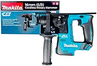 MAKITA Martelete a Bateria HR166DZ ORIGINAL Motor BL SDS Plus Sem Fio p/Perfuração em Concreto, Alvenaria e Instalações Profissional - (Não Acompanha Bateria)