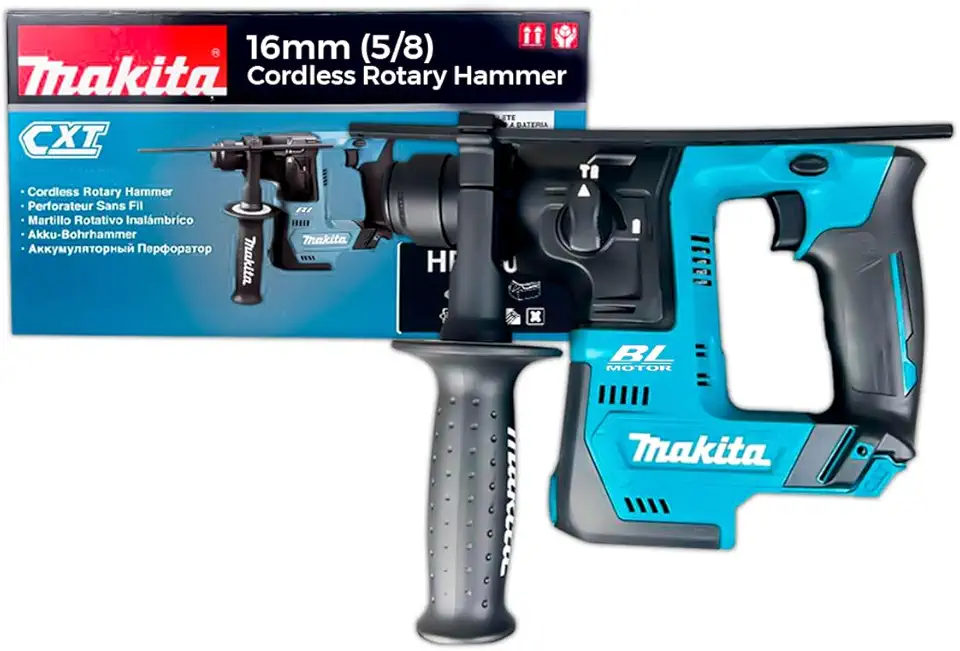 MAKITA Martelete a Bateria HR166DZ ORIGINAL Motor BL SDS Plus Sem Fio p/Perfuração em Concreto, Alvenaria e Instalações Profissional - (Não Acompanha Bateria)