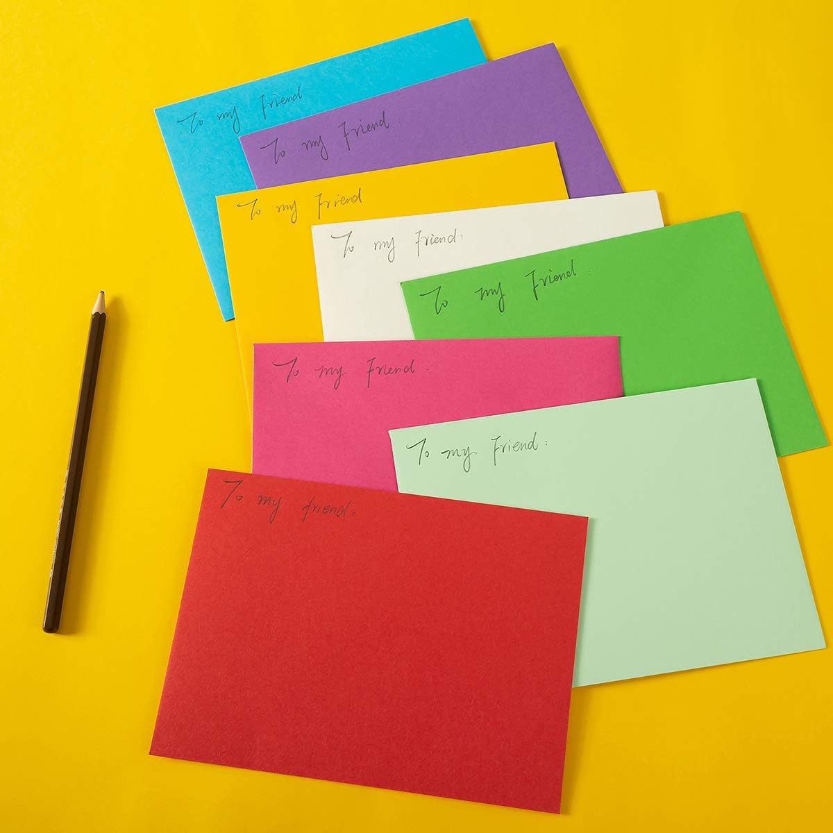 200 Pack A7 Colorful 5x7 Envelopes Invitation Envelopes for 5x7 Cards, Birthday, Weddings, Graduations, Greeting Cards, Baby Shower 5.24 x 7.24 Inches (Multicolor)