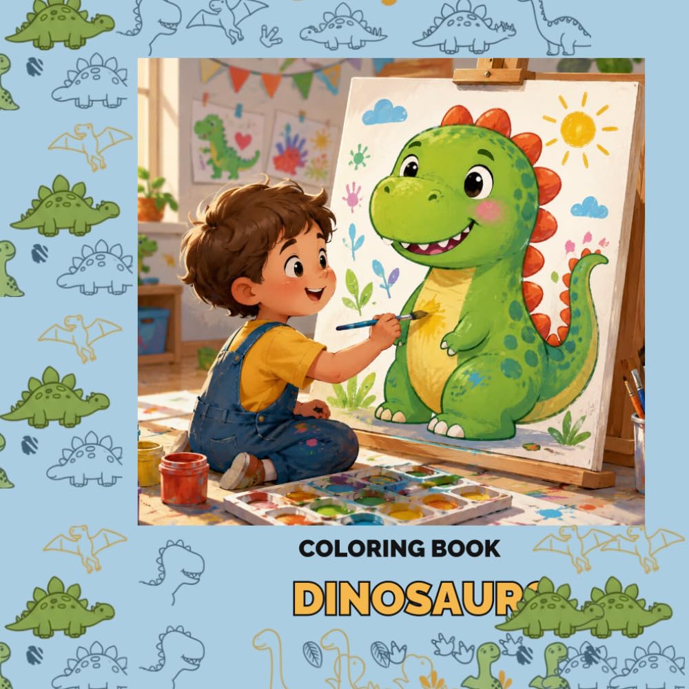 Little Dino Adventures: Coloring book for kids - Bring your child into a world of adorable dinosaurs, big smiles, and creative fun with this super ... book made especially for little artists!