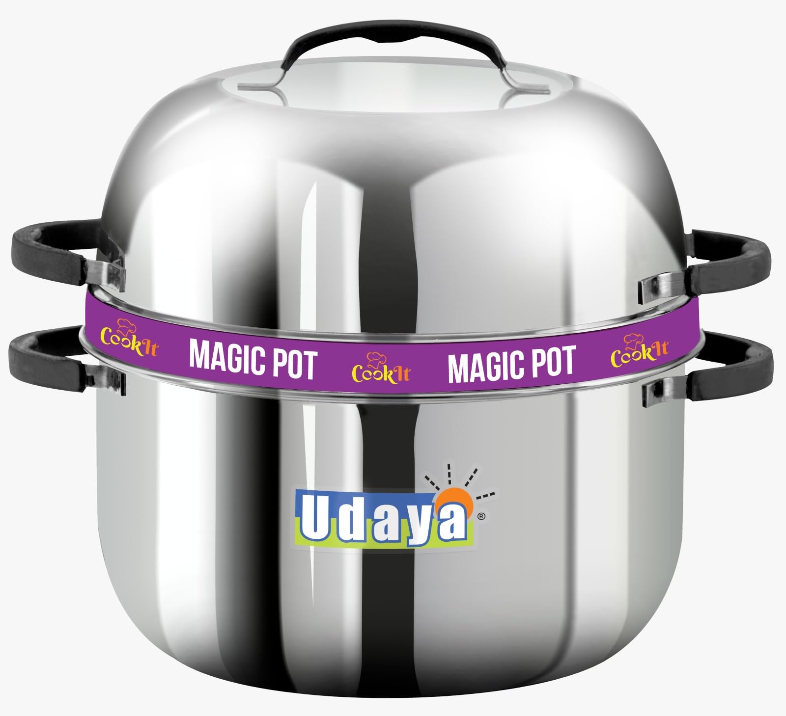 Stainless Steel Steam Pot, 1.5 Kilogram, Thermal Rice Cooker with Rubber Gasket (Induction Based Pot) Silver (Small) Steam Pot-S_18-image-16