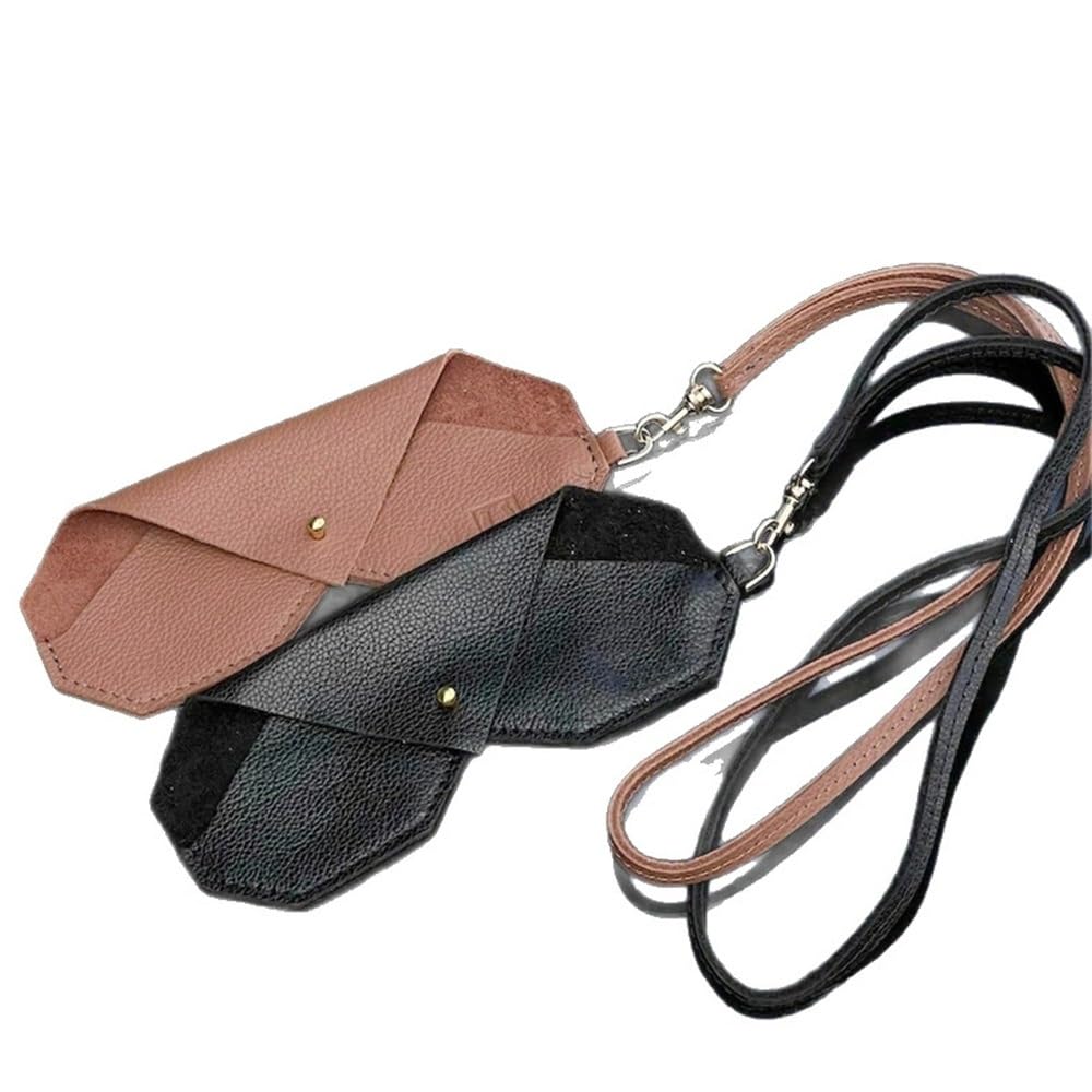 Gafas Portátil Funda Estuche portátil for gafas de sol for colgar al cuello, funda cuero for