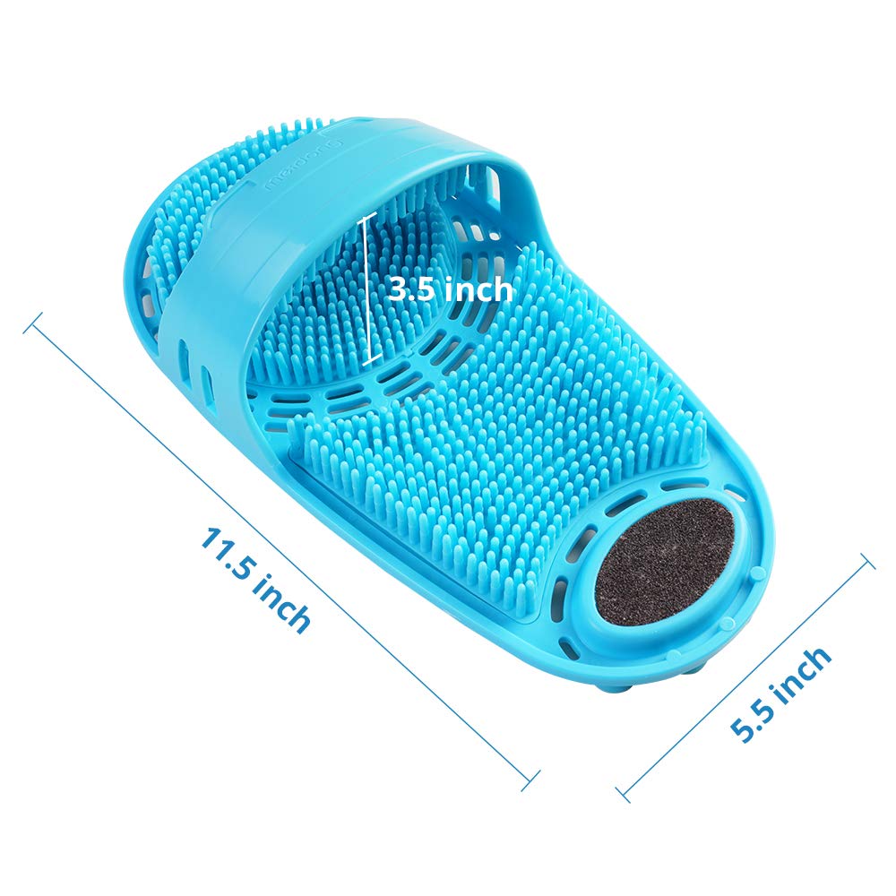 meidong Silicone Shower Foot Scrubber Personal Foot Massage and Cleaning, Non-slip Foot Scrubber for Men and Women (1PCS Blue) : Beauty & Personal Care