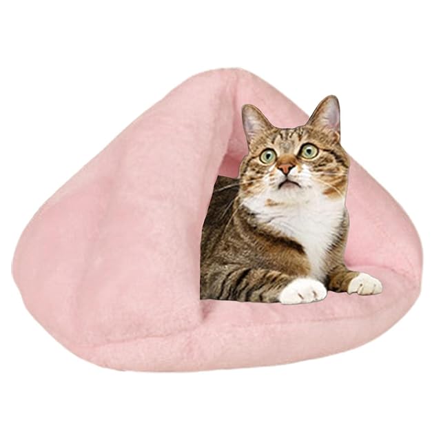 Foto 5 de 8 de Cama tipo cueva para perro, forro polar grueso, cálida y, para perro, tienda de campaña para gatos