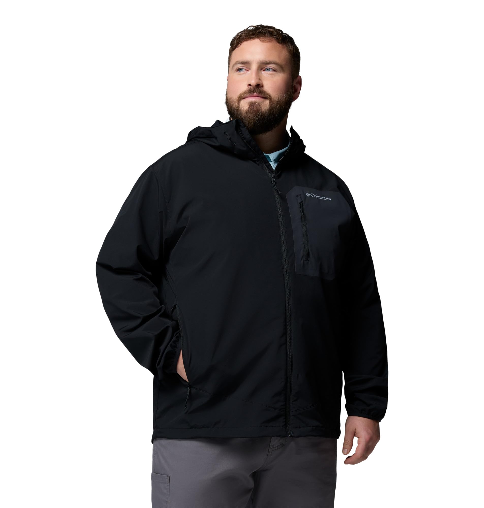 Columbia Tall Heights III Hooded Softshell, Chaqueta De Softshell Cortavientos para Hombre
