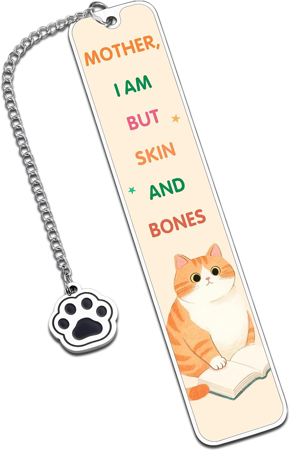 Funny Cat Bookmarks Orange Cat Mom Gifts for Women Girls Stockings Christmas Book Lover Gifts for Women Reader Book Marks for Reading Woman Cats Lovers Cute Bookmark Gift for Friends Book Accessories
