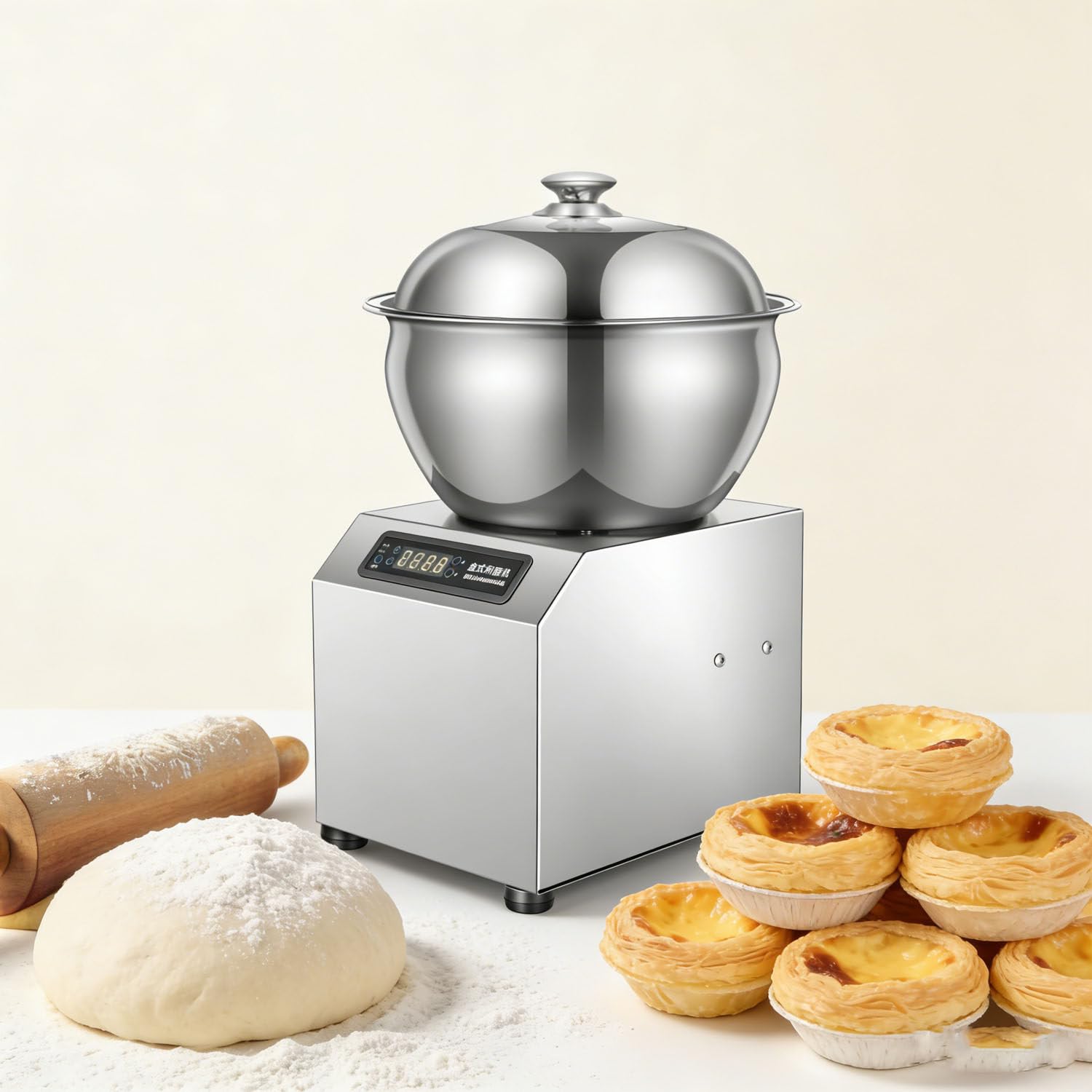 IYUESQ Commercial Dough Mixer, Heavy Du Dough Maker 5kg/8kg Lar Capaci with Touch Control & Timer for Bakery, Restaurant, Pizza, Bread