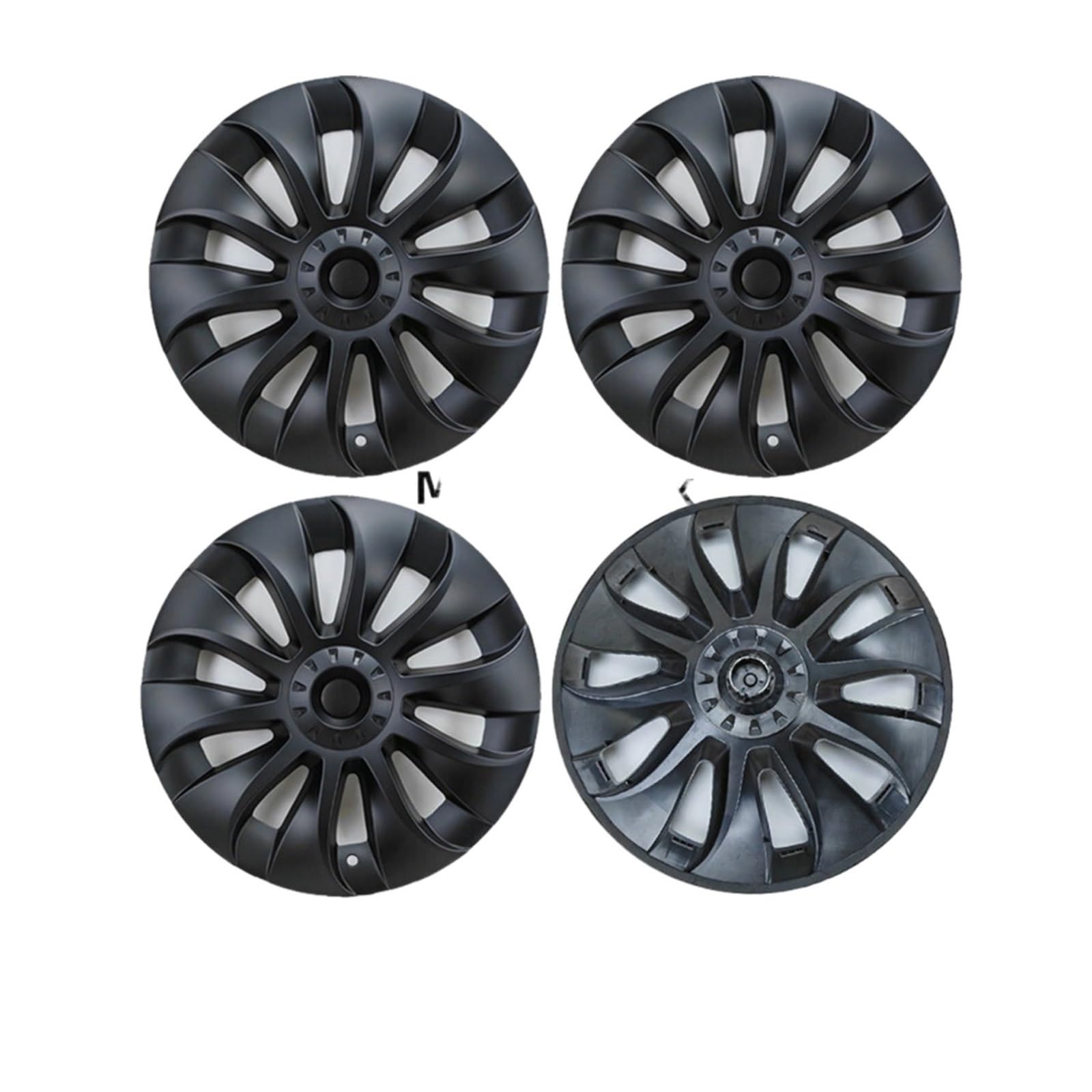 4PCS 20 Inch Hub Cap Compatible Compatible for Model Y 2022 Performance Wheel Hubcap Replacement Automobile Hubcap Full Cover Car Accessories (Color : Matte Black)