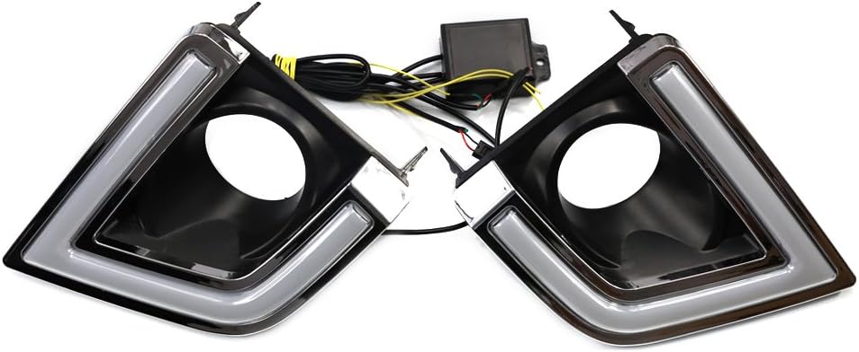 Vakabva DRL for Toyota Corolla 2014 LED DRL Headlight Fog Lamp Light Set with Turn Signal