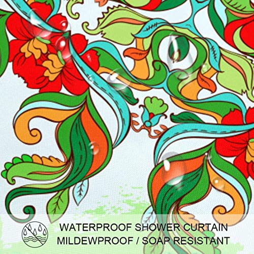Rideau de douche de qualité supérieure mandala vert imperméable - 4