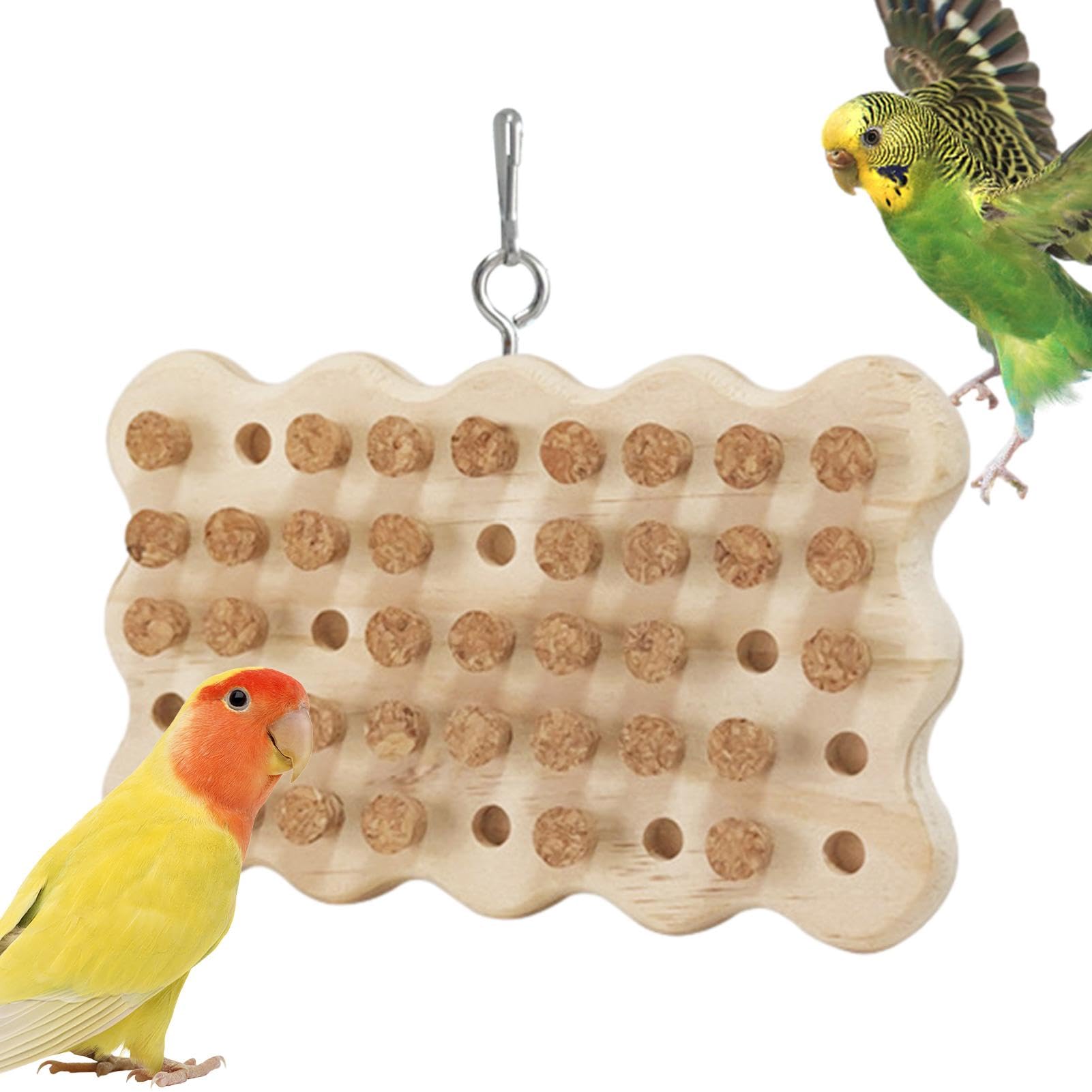 Amazon | 鳥コルク木のおもちゃ、オウムのコルクを噛む