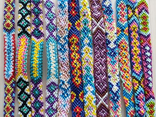 Carykon Pack of 12 Vacation Patterns Nepal Woven Friendship Bracelets