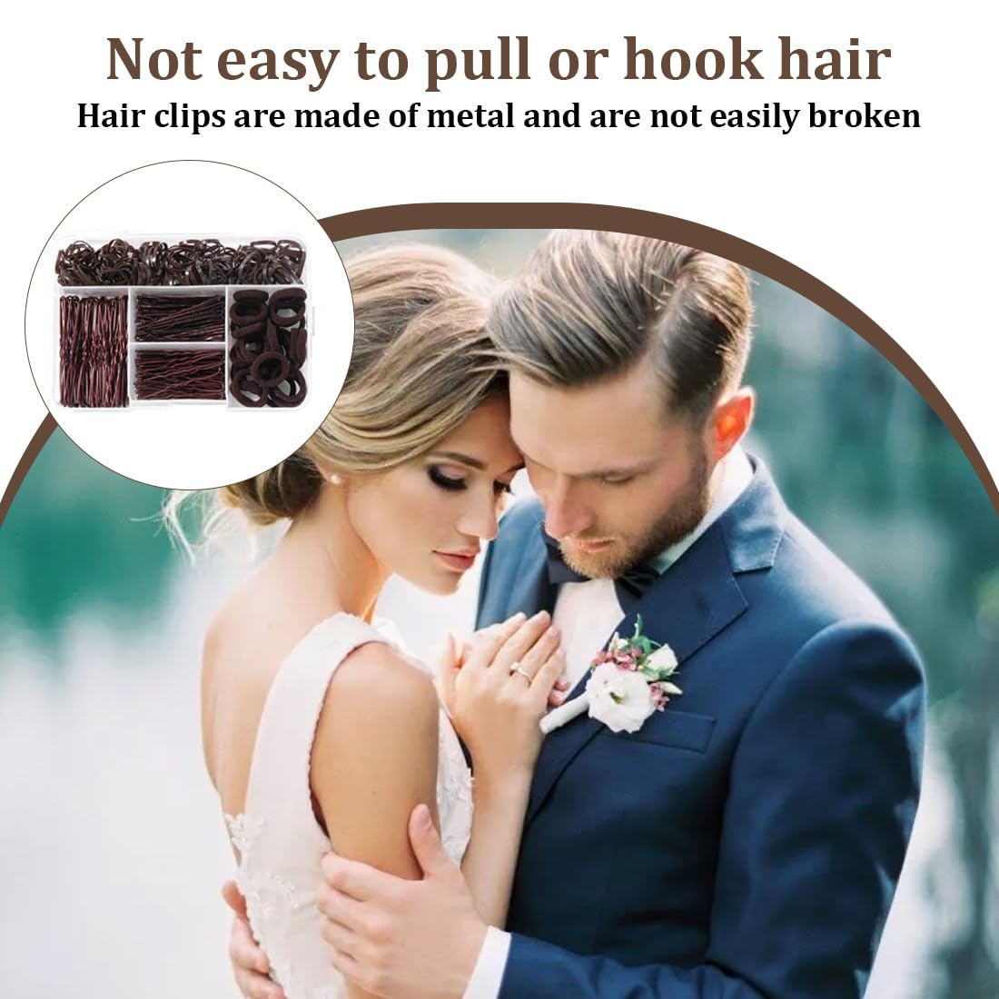 Forcine per Capelli, 300 pezzi, Cerchietti per Capelli, con Scatola, per Chignon Accessori per Acconciature, Accessorio invisibile per capelli, adatto per saloni di parrucchiere e per uso domestico