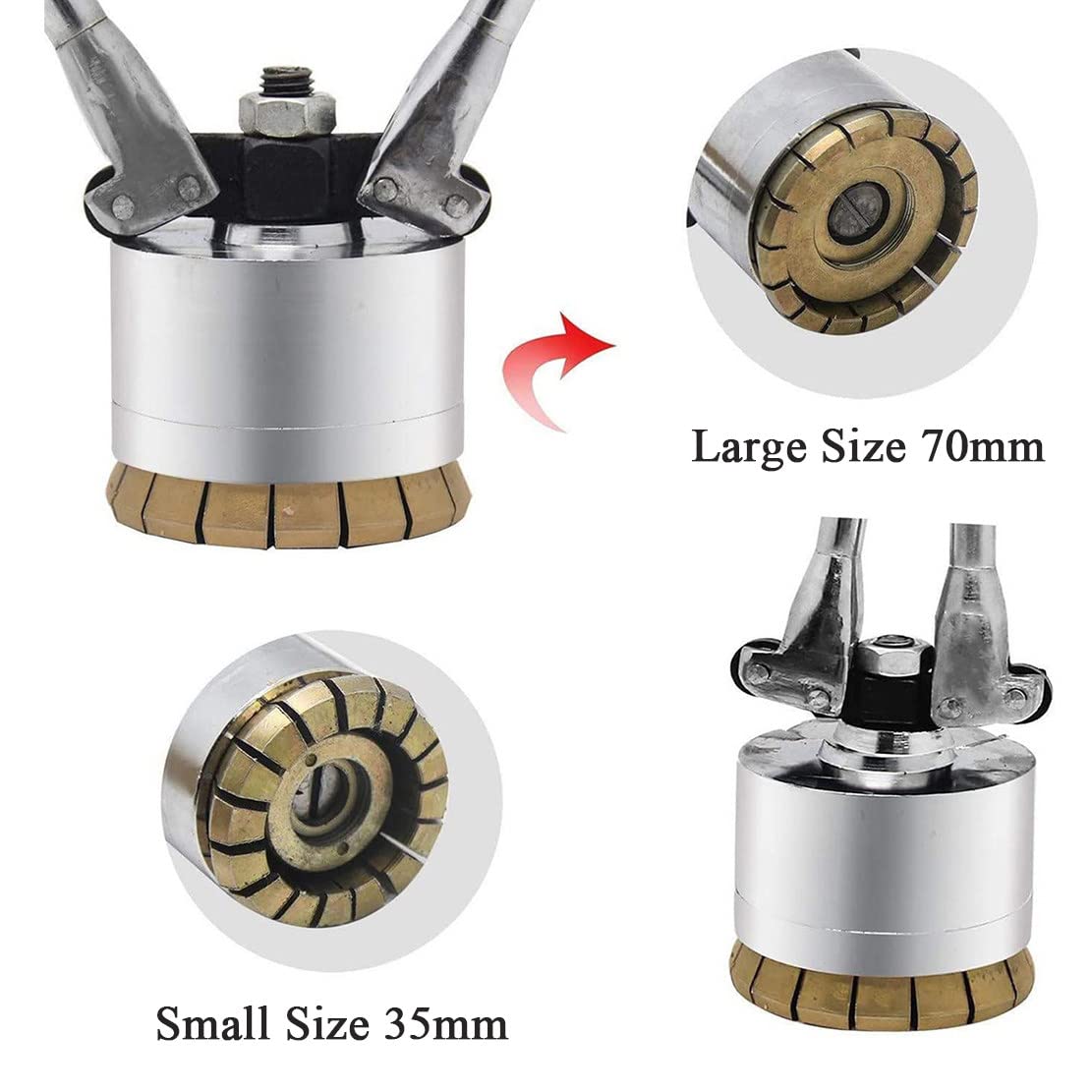 Sigillatrice per tappatura di fusti da 200 Litri, attrezzo di Piegatura per barile con Sigillo per Tappo di Tamburo 35mm / 70mm Macchina per sigillare barili Manuale, Pinza per sig