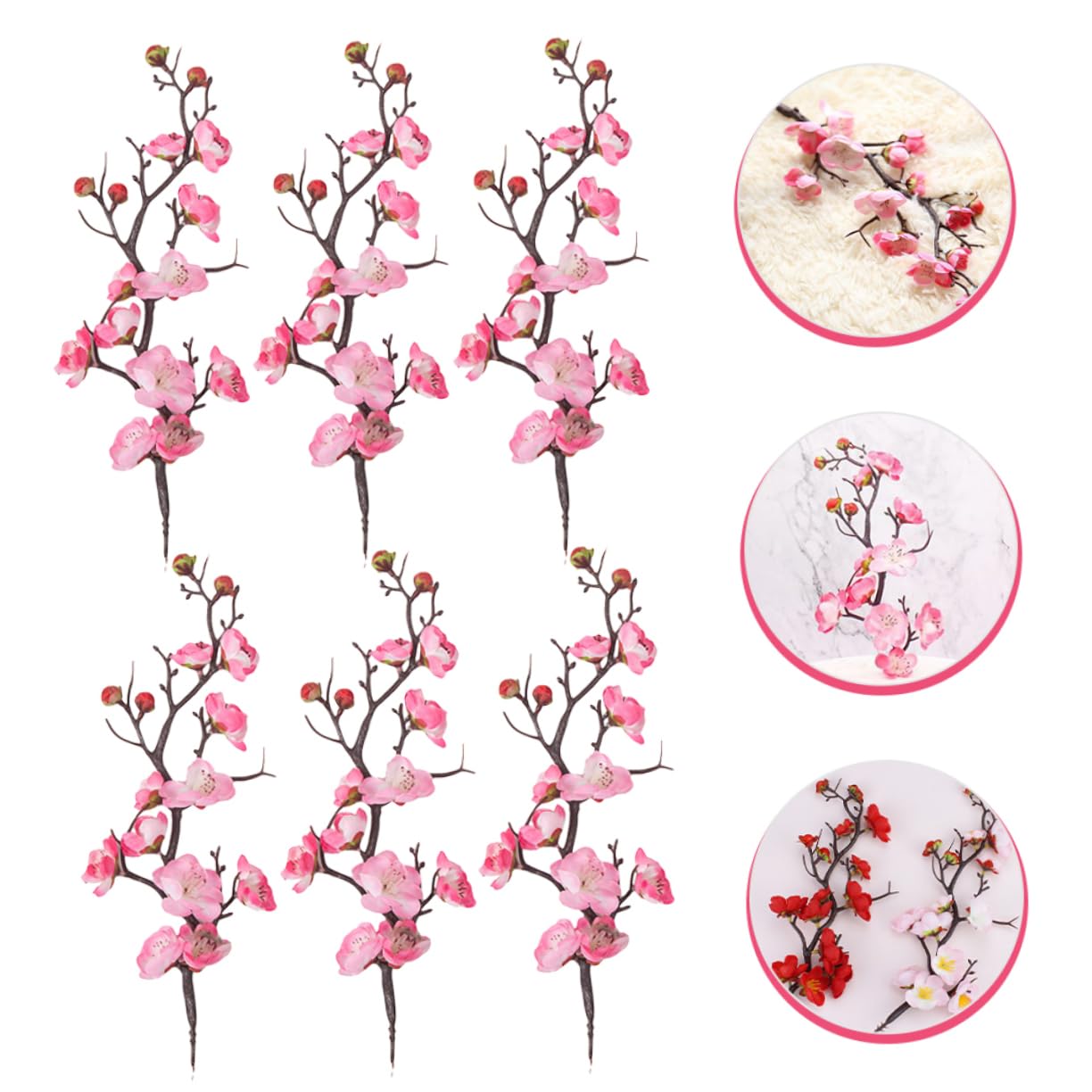 Cabilock 3 Juegos De Adornos Para Tartas Flores Para Fiestas De Cumpleaños Postres 6 Unidades X 3