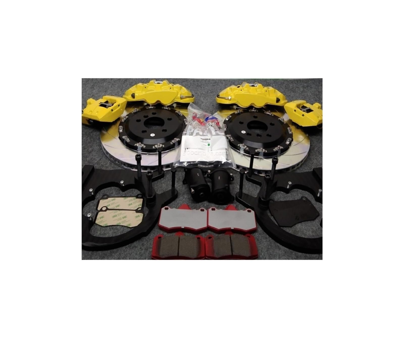 DOQUAMNEX Brake Caliper Factory Aluminum 6 Pot Big Caliper Kits with Handbrake Caliper A Full Set Fit for Focus mk3 Car Calipers(Double Caliper)